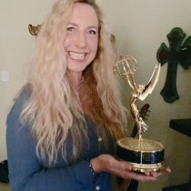 Yes it is a real Emmy! One of 6 by amazing journalist Emmett Miller