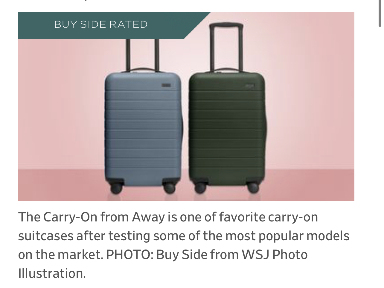 You are currently viewing The 5 Best Carry-On Suitcases for Every Type of Trip! by Ashlea Halpern with Captain Laura for WSJ